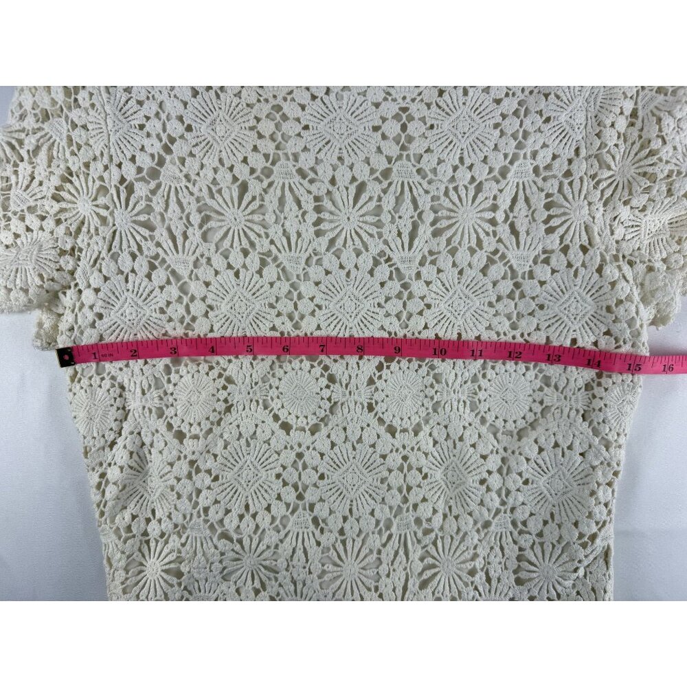 Tory Burch Trixy Crochet Lace Dress in Ivory size Small - Picture 5 of 8